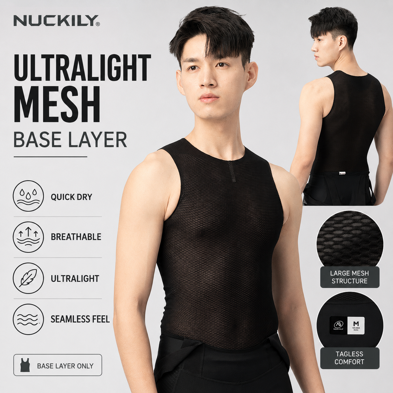 NUCKILY Men Cycling Base Layer - Sleeveless Undershirt review and price