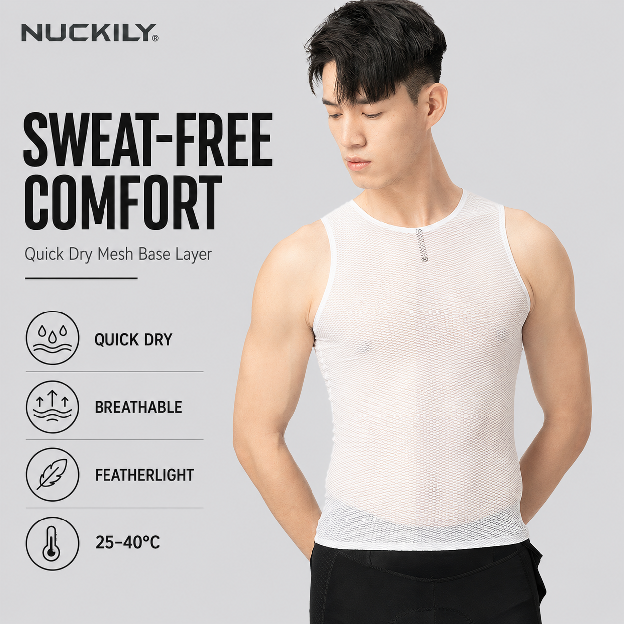 NUCKILY Men Cycling Base Layer - Sleeveless Undershirt review and price