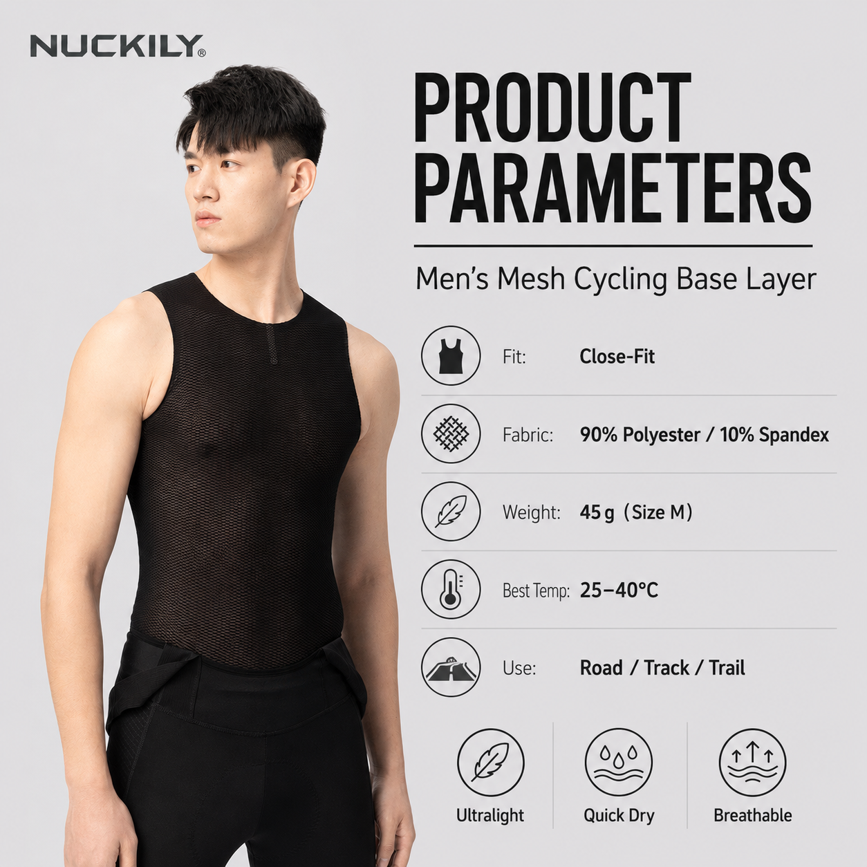 NUCKILY Men Cycling Base Layer - Sleeveless Undershirt review and price