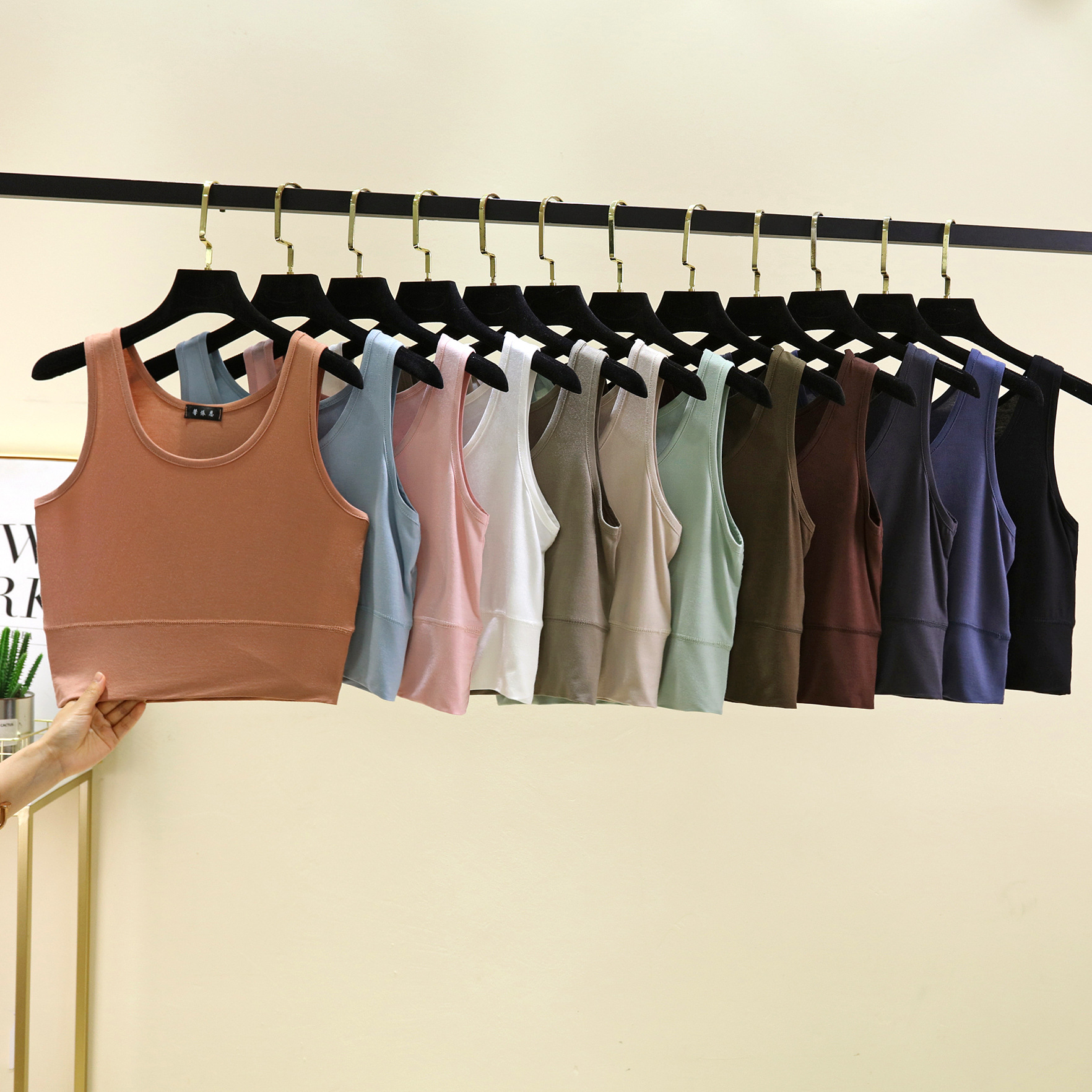 Modal O Neck cropped top Elast - Sleeveless Undershirt review and price