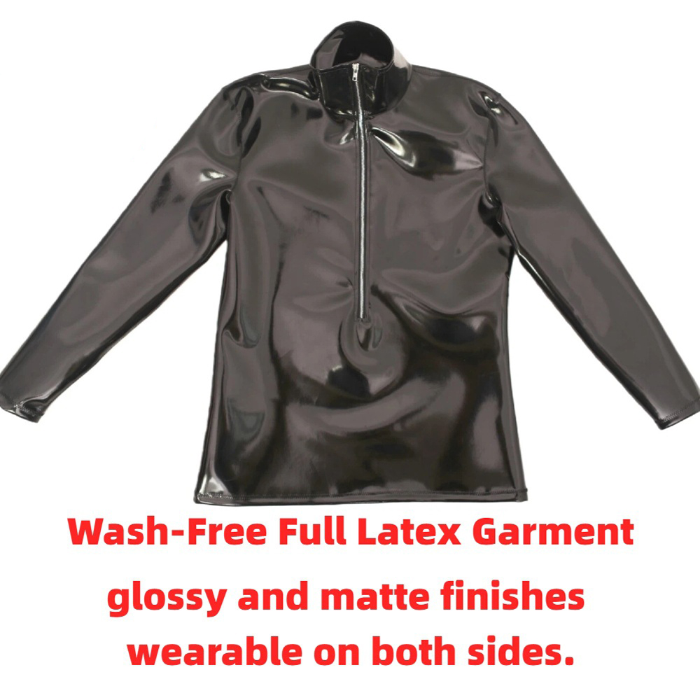 Sexy Men PVC Glossy Shiny Long - T Shirt Tight Fit review and price