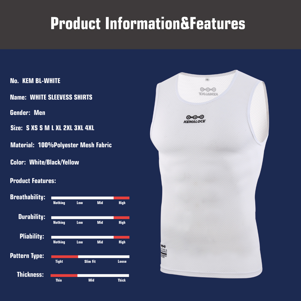 KEMALOCE Cycling Base Layer Sl - Sleeveless Undershirt review and price