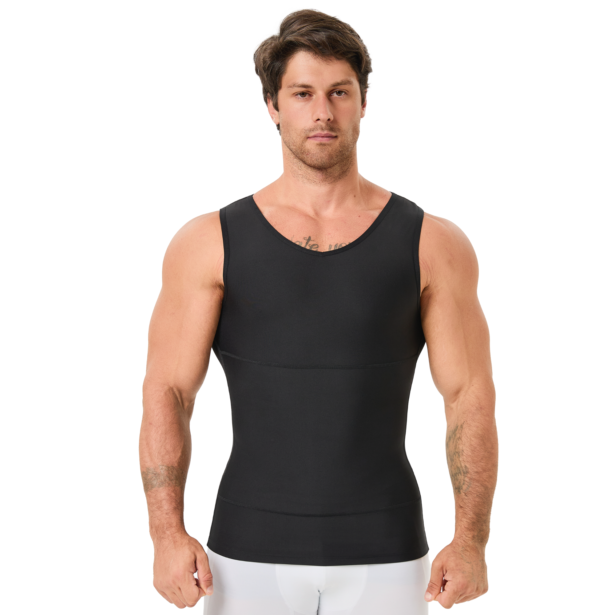 Men's V Neck Compression Shape - Undershirt Crew Neck review and price