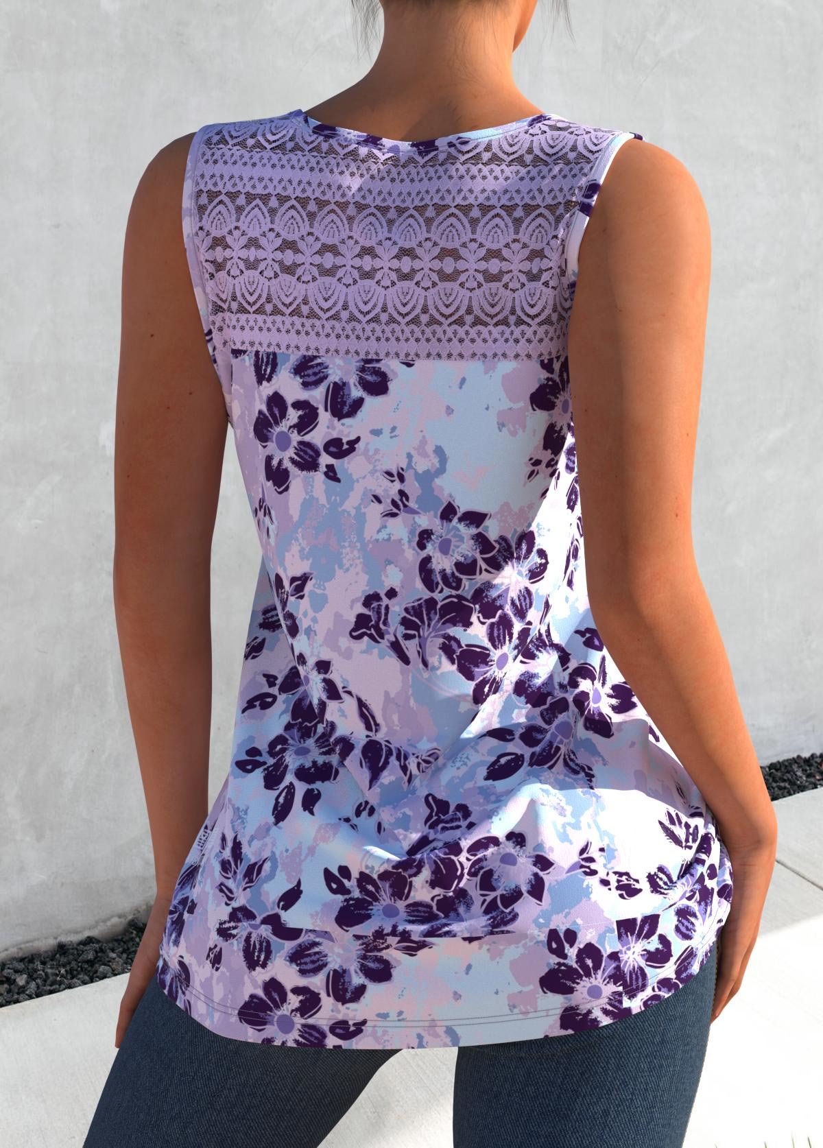Plus Size Cross Strap Floral P - Suspender Tank Top review and price