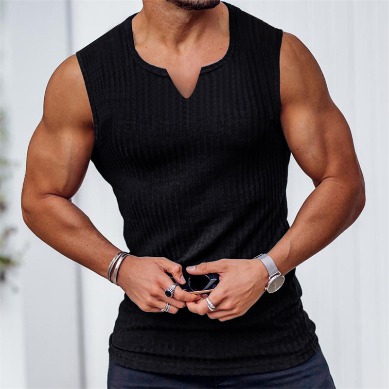 2024 Summer new men V-neck Ves - Undershirt Crew Neck review and price