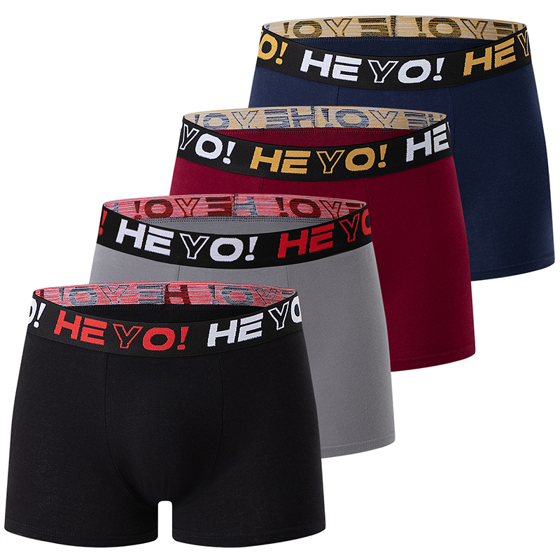 4-piece set of men's solid col - Boxer Brief Pack Cotton review and price