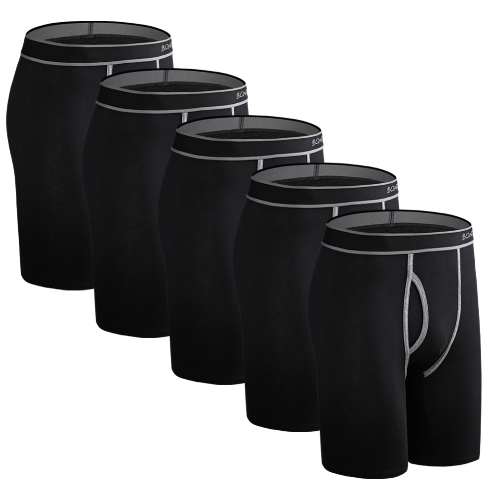 5pcs Long Boxer Mens Boxer Sho - Boxer Brief Pack Cotton review and price