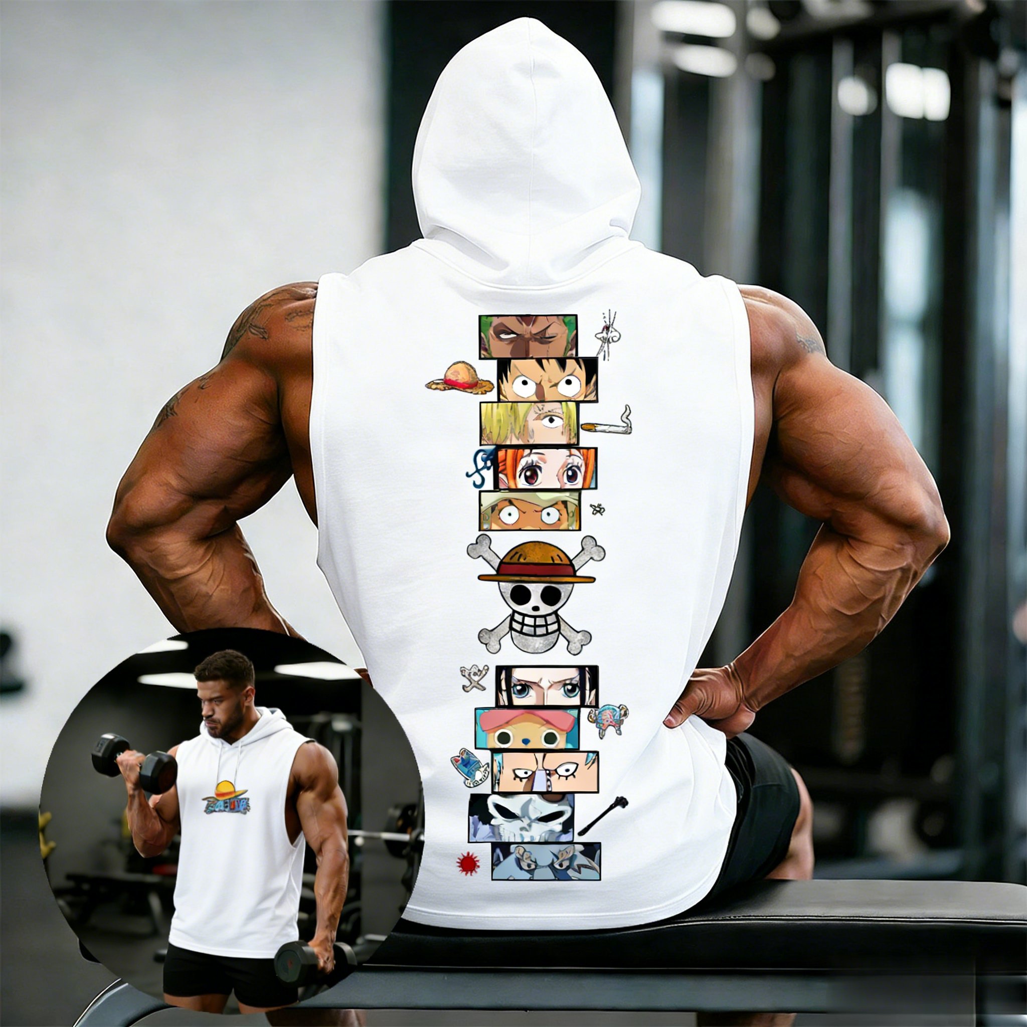 One Piece Anime Hoodie Sleevel - Sleeveless Undershirt review and price