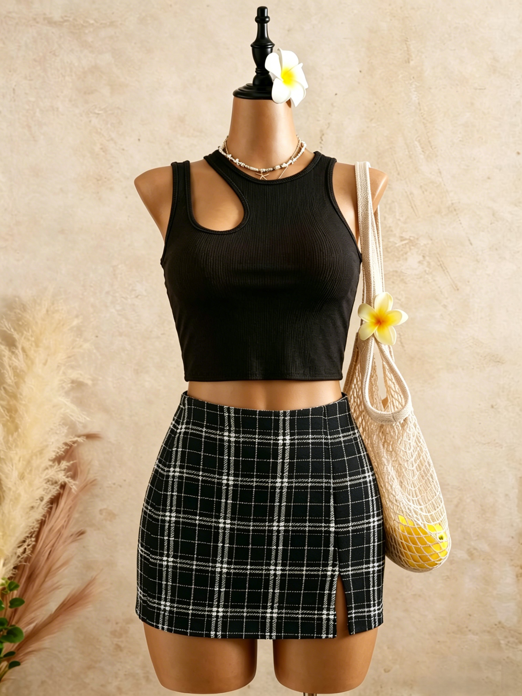 2 Piece Outfits Women Cutout R - Tank Top Ribbed review and price
