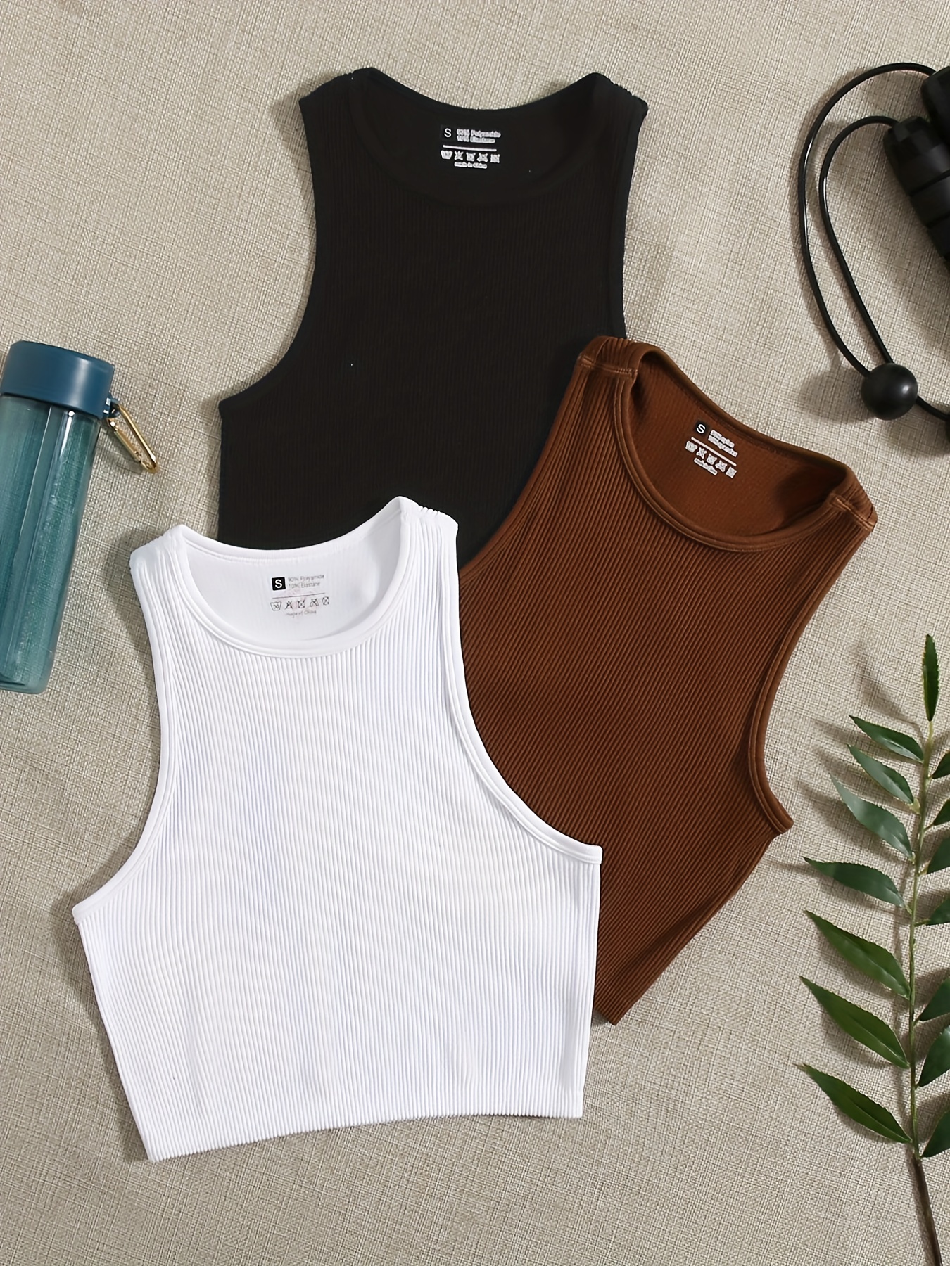 Ribbed Seamless Sports Bra Tan - Tank Top Ribbed review and price