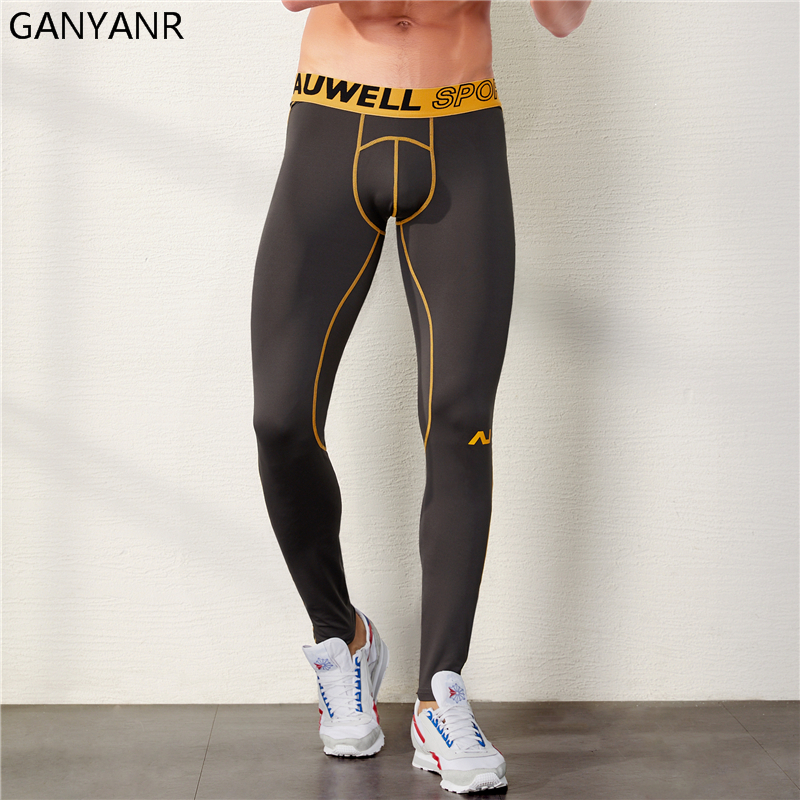 GANYANR Running Tights Men Spo - Compression Long Pant review and price
